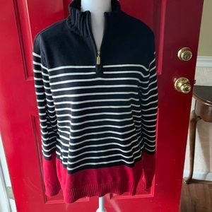 Karen Scott zip neck sweater sz ex lg